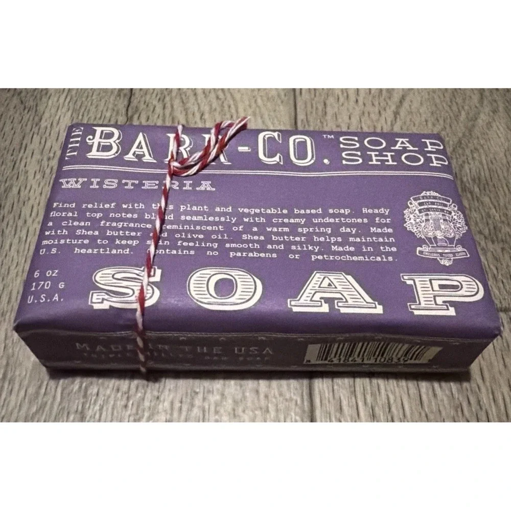 NEW Barr-Co SOAP Shop Wisteria Handcrafted 6 Oz.Bar
